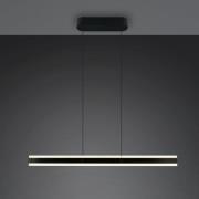LED hanglamp Arcola, zwart, lengte 115 cm, CCT, 2-lamps.