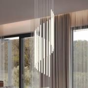 LED hanglamp Baxter, lichtgrijs, Ø 37 cm, metaal CCT dimbaar