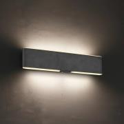LED wandlamp op batterijen Conchita, breedte 32 cm, zwart, metaal