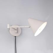 Wandlamp Cosima, lichtgrijs, uitsteek 54 cm, metaal