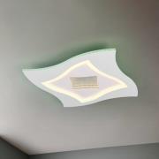 LED plafondlamp Klint, lengte 50 cm, mat wit, metaal RGBW
