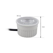 Prios plafondinbouwspot Fibur met LED-module, beige, set van 10