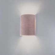 Wandlamp Celine, Soro, roze, stof, E27