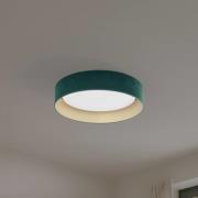 LED plafondlamp Plafond, fluweelgroen, Ø 45 cm, 3-traps dimbaar