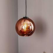 Hanglamp Polaris, spiegelend glas, koper