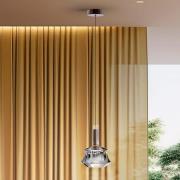 LED hanglamp Scarlett, zilverkleurig, Ø 18 cm, glas