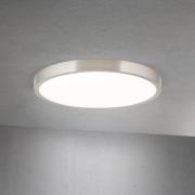LED plafondlamp Disc, nikkelkleurig gesatineerd, Ø 28 cm, CCT