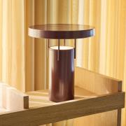 HÜBSCH LED tafellamp BringMe, bordeauxrood metallic, 28 cm