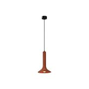 Funnel hanglamp, beton, rood