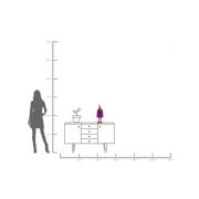 KARE tafellamp Animal Rabbit, paars/graffiti, 50 cm, E14