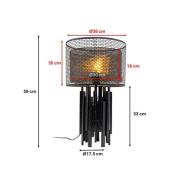 KARE tafellamp Coachella Glam, zwart/goud, 59 cm, E27