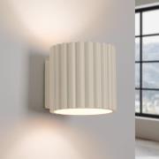 wandlamp RIBLA, beige, Ø 10 cm, metaal, G9
