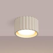 Plafondlamp RIBLA, beige, Ø 10 cm, metaal, GX53