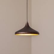 Hanglamp Barek, zwart/goud, Ø 34 cm, metaal, E27