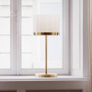 By Rydens tafellamp Marcel, messing/wit, hoogte 55 cm