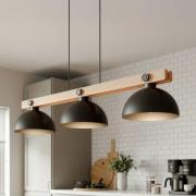 Envostar Stort hanglamp 3-lamps natuurlijk hout