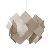 LZF hanglamp Escape, grijs/nikkelkleurig, Ø 30 cm, hout