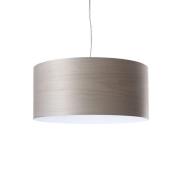 LZF LED hanglamp Gea, grijs, Ø 42 cm, hout