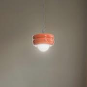 Hanglamp Tina, terracotta/opaal, glas, Ø 19 cm