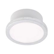 LightMe plafondlamp Aqua Uno, Ø 11 cm, bladzilver, IP44