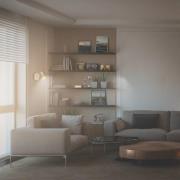 Wandspot Tapp, beige, Ø 8 cm, 1-lamp, metaal, GU10