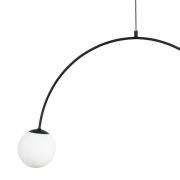 Hanglamp Nova, glas/metaal, zwart/wit, 2-lamps