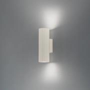 Carbon wandlamp, beige, hoogte 20 cm, aluminium, 2-lamps.