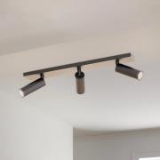 Arcchio plafondspot Brinja Slim, zwart, 3-lamps GU10 MR11