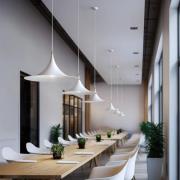 Hanglamp Morgana, wit/nikkel, metaal, Ø 48 cm, E27