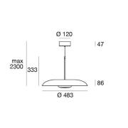 LED hanglamp Basin_P, zwart, metaal, Ø 49 cm, IP40