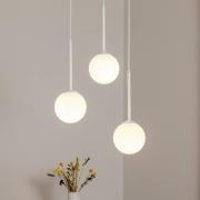 Hanglamp Joel, rond, wit, 3-lamps