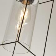 Hanglamp Vesperon, transparant, glas, 3-lamps, 75 cm