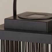 Solar LED terraslamp Sophelia, 26 cm, zwart, rotan