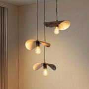 Hanglamp Eger, 3-lamps, zwart, metaal, Ø 50 cm