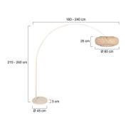 Booglamp Sparkled Light, crème, bamboe, E27