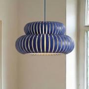 Lucande hanglamp Slice, blauw, metaal, Ø 48 cm