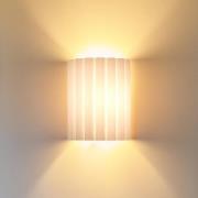 Wandlamp Aria, wit, microvezel, E27