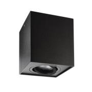 Plafondspot Bengala hoekig, zwart, aluminium, GU10, zwenkbaar