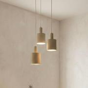 Lindby hanglamp Ovelia, beige, 3-lamps, metaal, E27