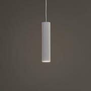 Carbon hanglamp, wit, Ø 6 cm, aluminium