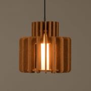 hanglamp Rollo, terracotta, Ø 40 cm, stof/metaal/glas