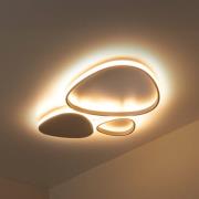 LED plafondlamp Samling, lengte 62 cm, taupe, metaal