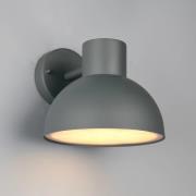 Buitenwandlamp ELBE, antraciet, Ø 20 cm, metaal, IP44