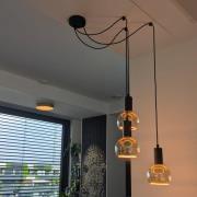 SEGULA hanglamp Spyder 3 Wave, zwart, 3-lamps