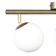 Plafondlamp Drum, koffie, 3-lamps, glas, lengte 46 cm