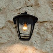 Segula buitenwandlamp Antique down, zwart, aluminium, E27