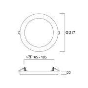 LED plafondlamp START 5in1, wit, Ø 22 cm, CCT, dimbaar