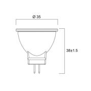 LED lamp RETRO, GU4 MR11, 4 W, 830, 345 lm, 36°