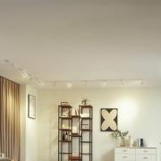 Railsystem 48V Lumaro, spots, 9-lamps, wit, Ø4cm, 25cm, dimbaar