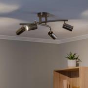 Plafondspots, messing antiek, 4-lamps